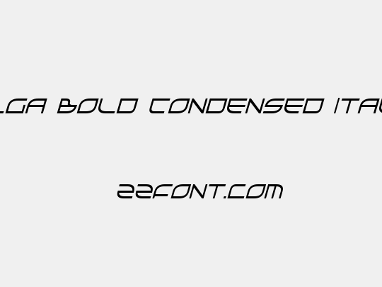 Galga Bold Condensed Italic