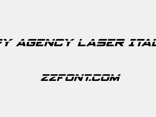Spy Agency Laser Italic