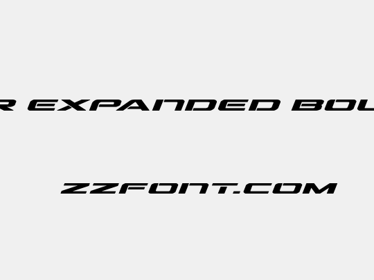 Outrider Expanded Bold Italic