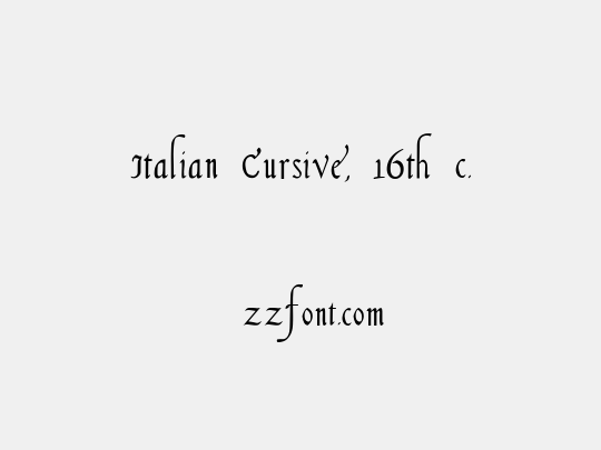 Italian Cursive, 16th c.