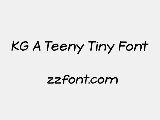 KG A Teeny Tiny Font