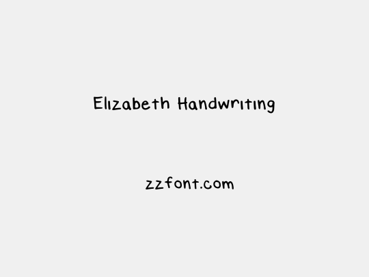 Elizabeth Handwriting