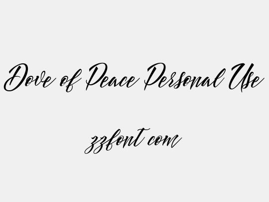 Dove of Peace Personal Use