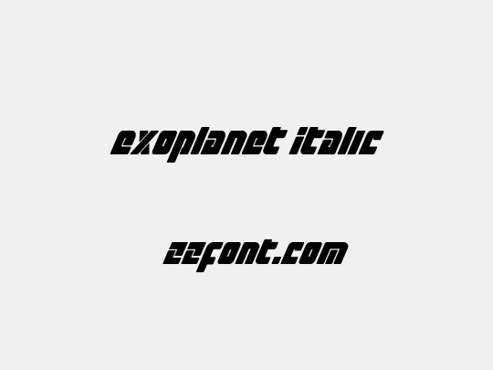 Exoplanet Italic
