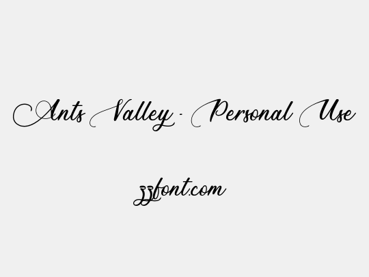 Ants Valley - Personal Use