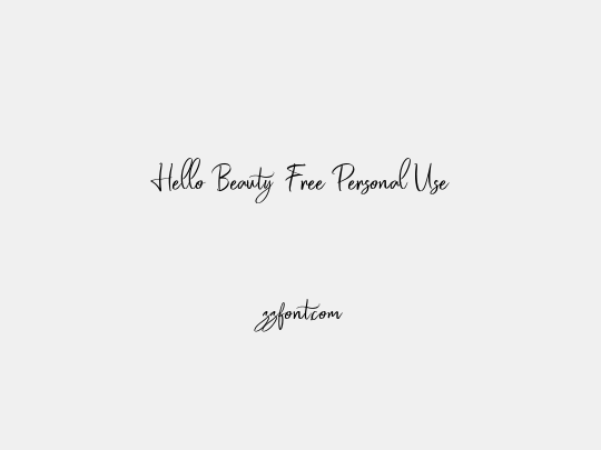 Hello Beauty  Free Personal Use