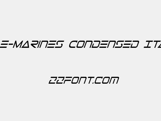 Tele-Marines Condensed Italic