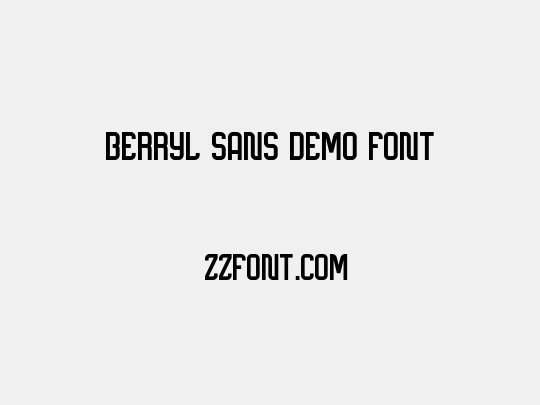 Berryl Sans DEMO font