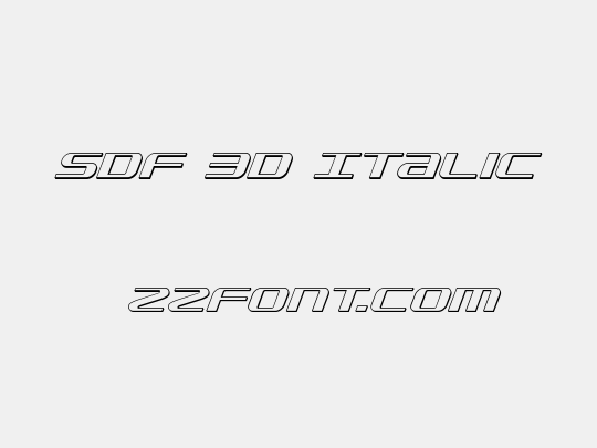 SDF 3D Italic
