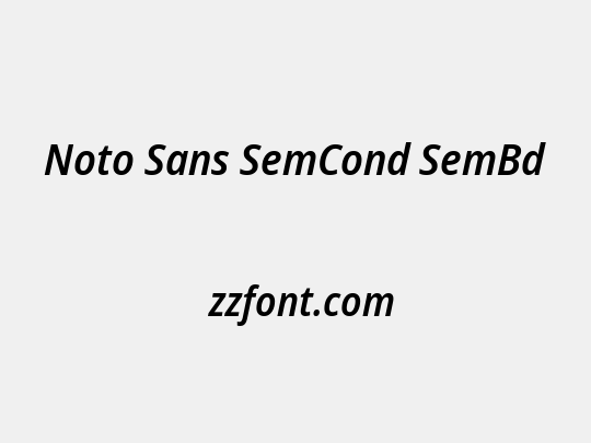 Noto Sans SemCond SemBd