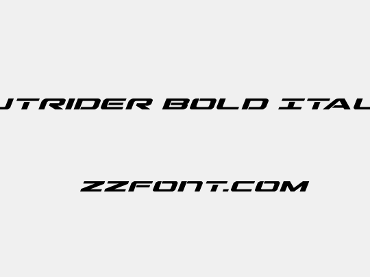Outrider Bold Italic