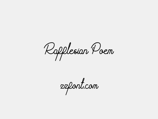 Rafflesian Poem