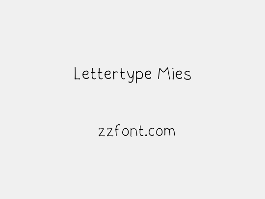 Lettertype Mies
