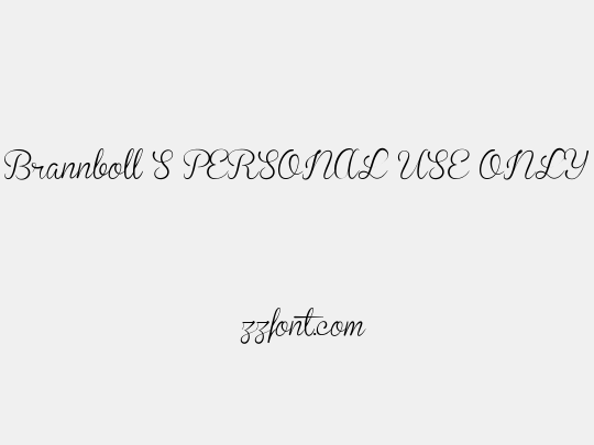 Brannboll S PERSONAL USE ONLY