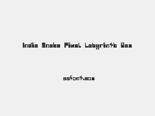 India Snake Pixel Labyrinth Gam
