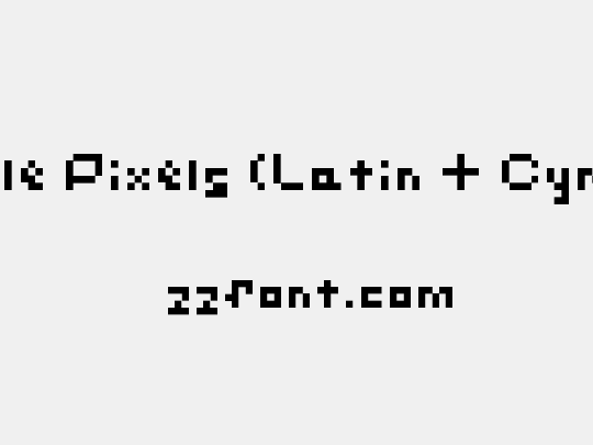 Simple Pixels (Latin + Cyrillic + Katakana)