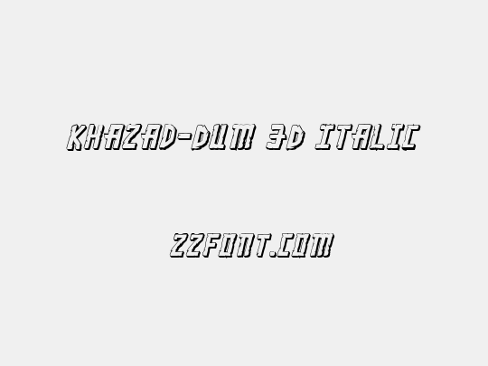 Khazad-Dum 3D Italic
