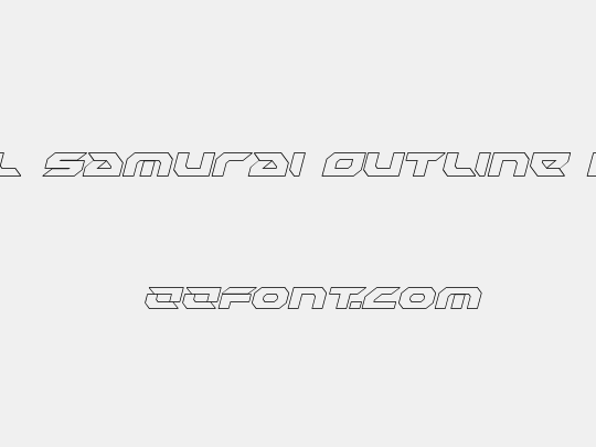 Royal Samurai Outline Italic