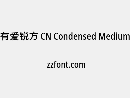 有爱锐方 CN Condensed Medium