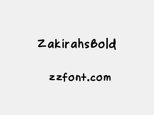 ZakirahsBold