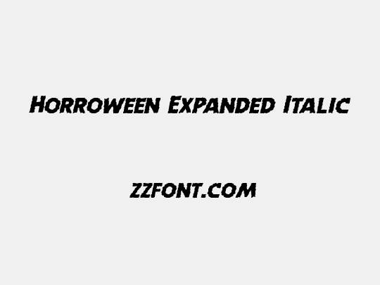 Horroween Expanded Italic