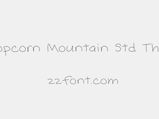Popcorn Mountain Std Thin