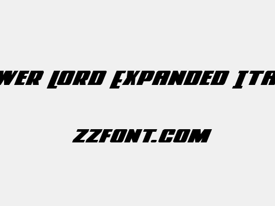Power Lord Expanded Italic