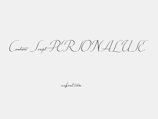 Conture Script PERSONAL USE