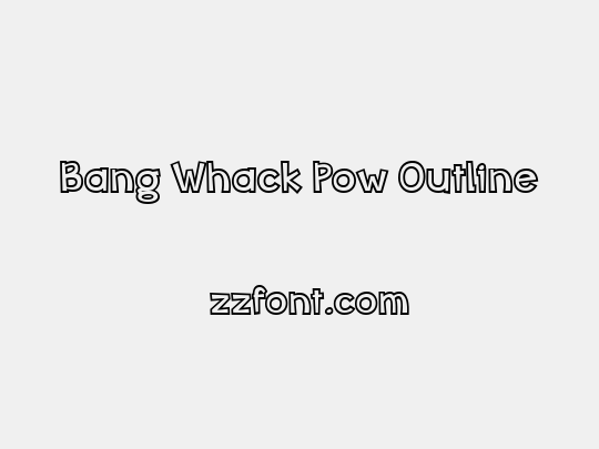 Bang Whack Pow Outline