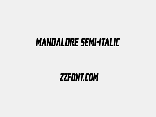 Mandalore Semi-Italic