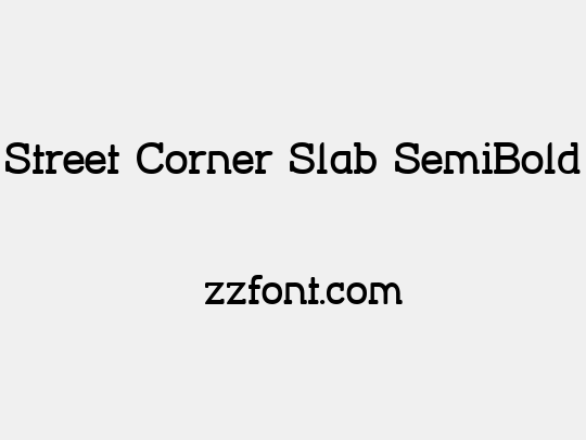 Street Corner Slab SemiBold