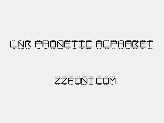 LNR Phonetic Alphabet