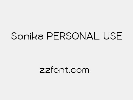 Sonika PERSONAL USE