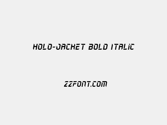 Holo-Jacket Bold Italic