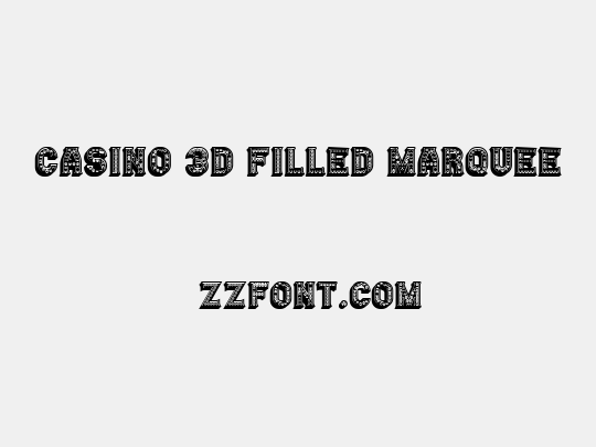 Casino 3D Filled Marquee