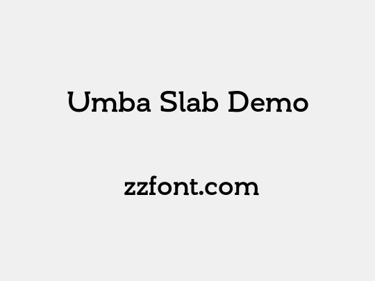 Umba Slab Demo
