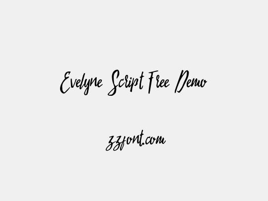 Evelyne Script Free Demo