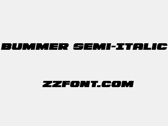 Bummer Semi-Italic