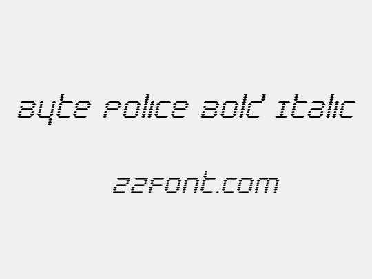 Byte Police Bold Italic