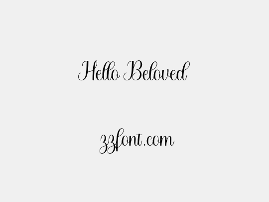 Hello Beloved