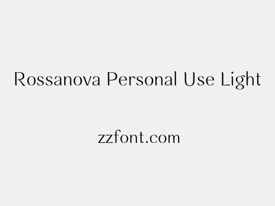 Rossanova Personal Use Light