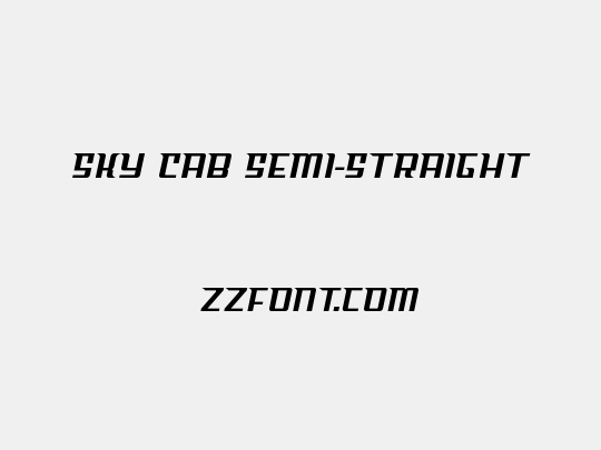Sky Cab Semi-Straight