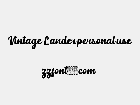 Vintage Lander personal use