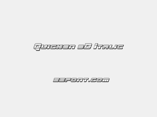 Quicken 3D Italic