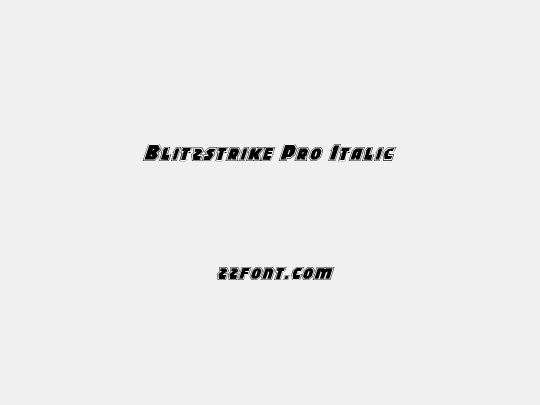 Blitzstrike Pro Italic