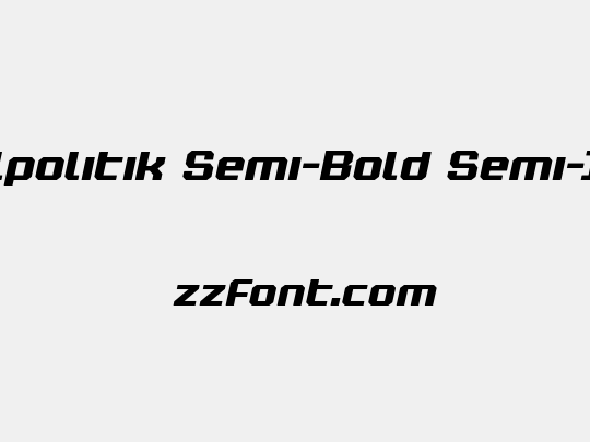 Realpolitik Semi-Bold Semi-Italic