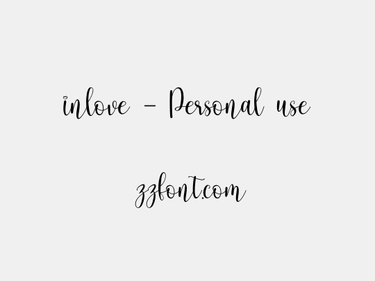 inlove - Personal use