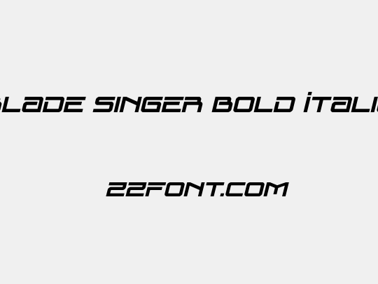 Blade Singer Bold Italic