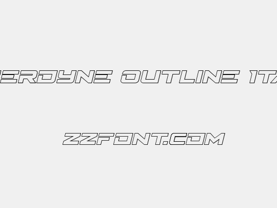 Cyberdyne Outline Italic