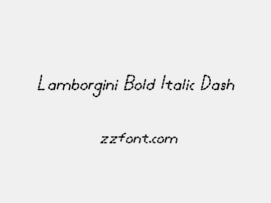 Lamborgini Bold Italic Dash
